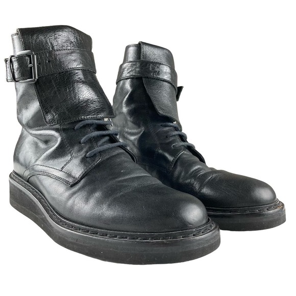 Ann Demeulemeester Buckle Lace Up Combat Boots - Picture 4 of 13